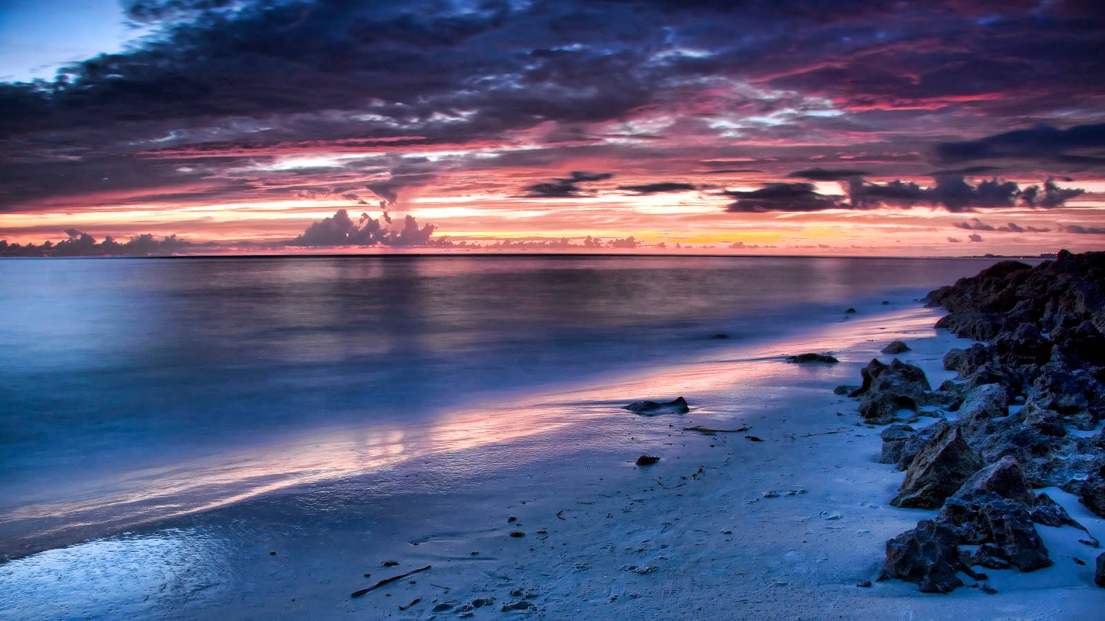 Florida Beach Scenic Sunset Wallpaper