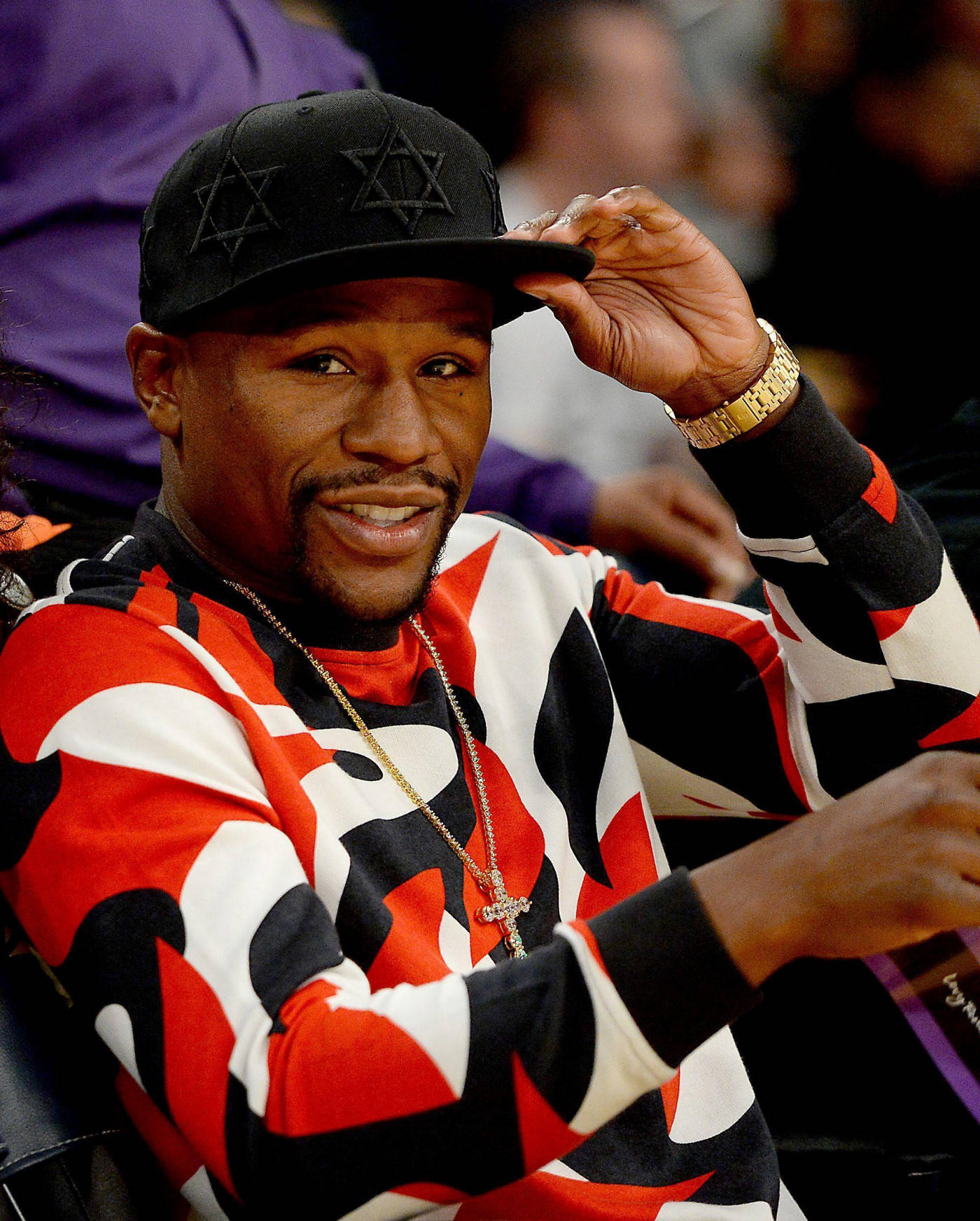 Floyd Mayweather Holding His Cap Wallpaper