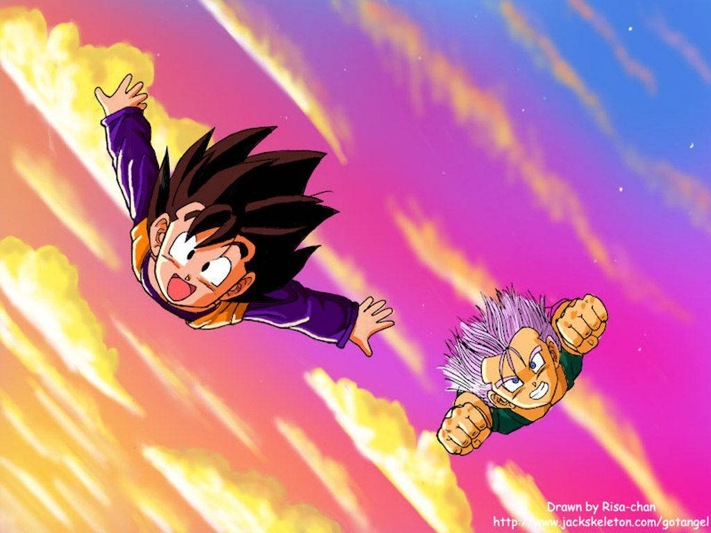 Flying Goten And Trunks Wallpaper