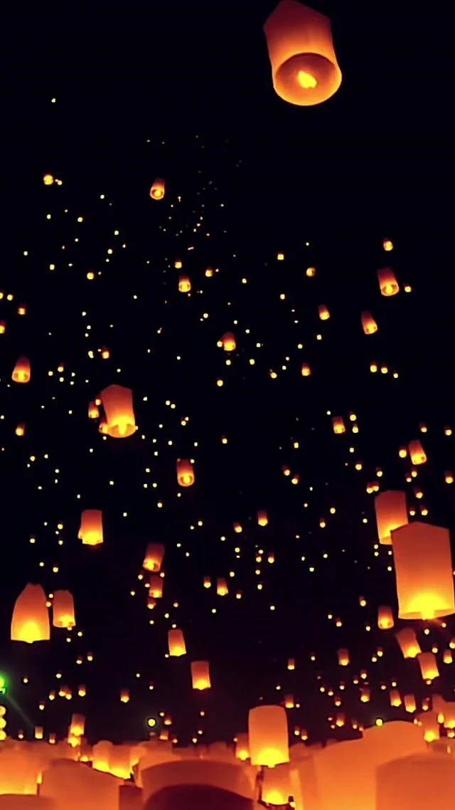 Flying Lanterns Themes Wallpaper