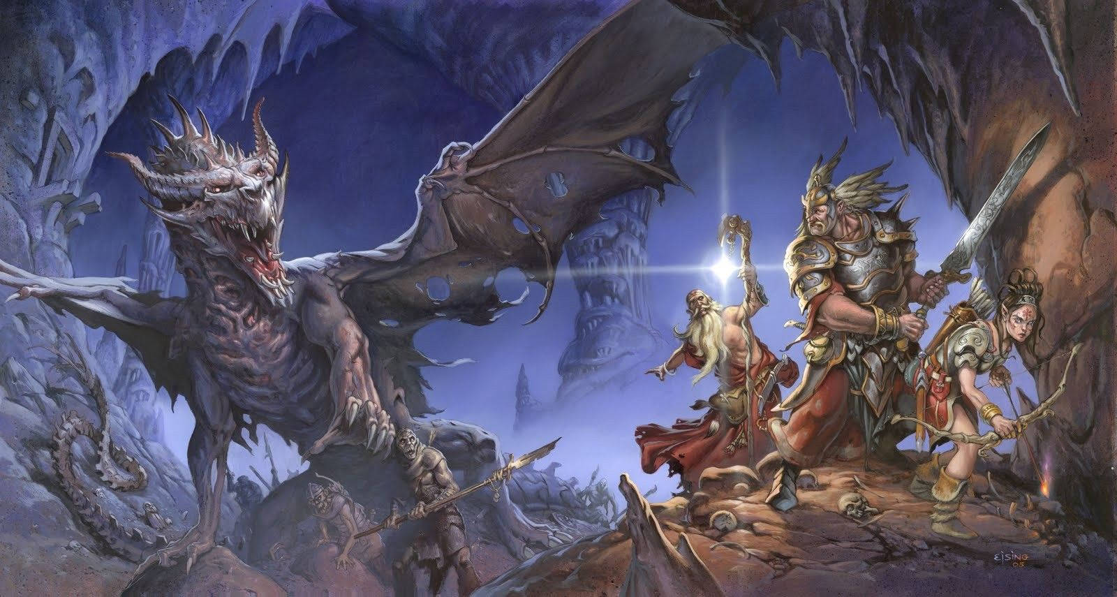 Forge Your Own Path In The Dungeons And Dragons Cave Adventure Wallpaper