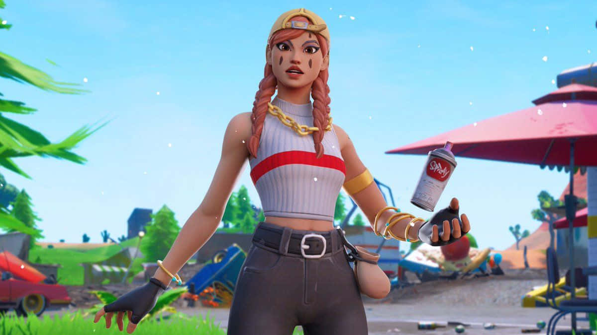 Fortnite Aura Skin Surprised Look Wallpaper