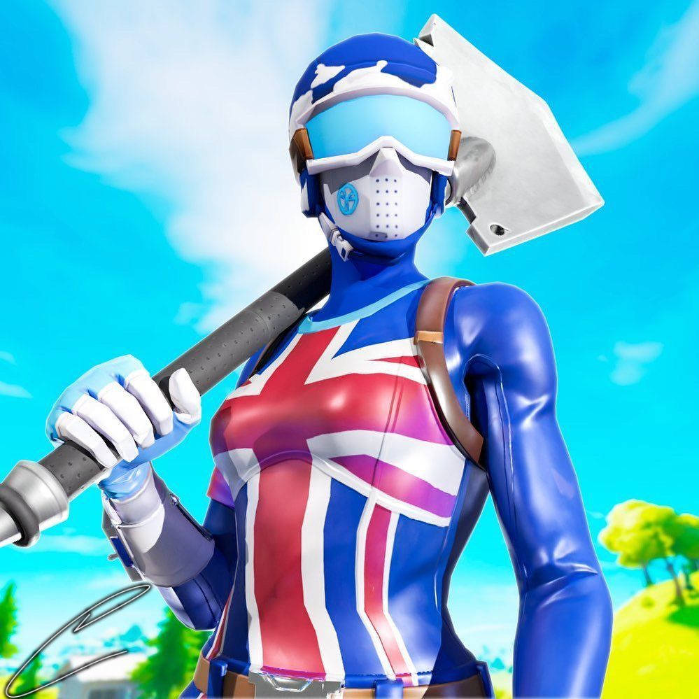 Fortnite - British Flag - Axe Wallpaper