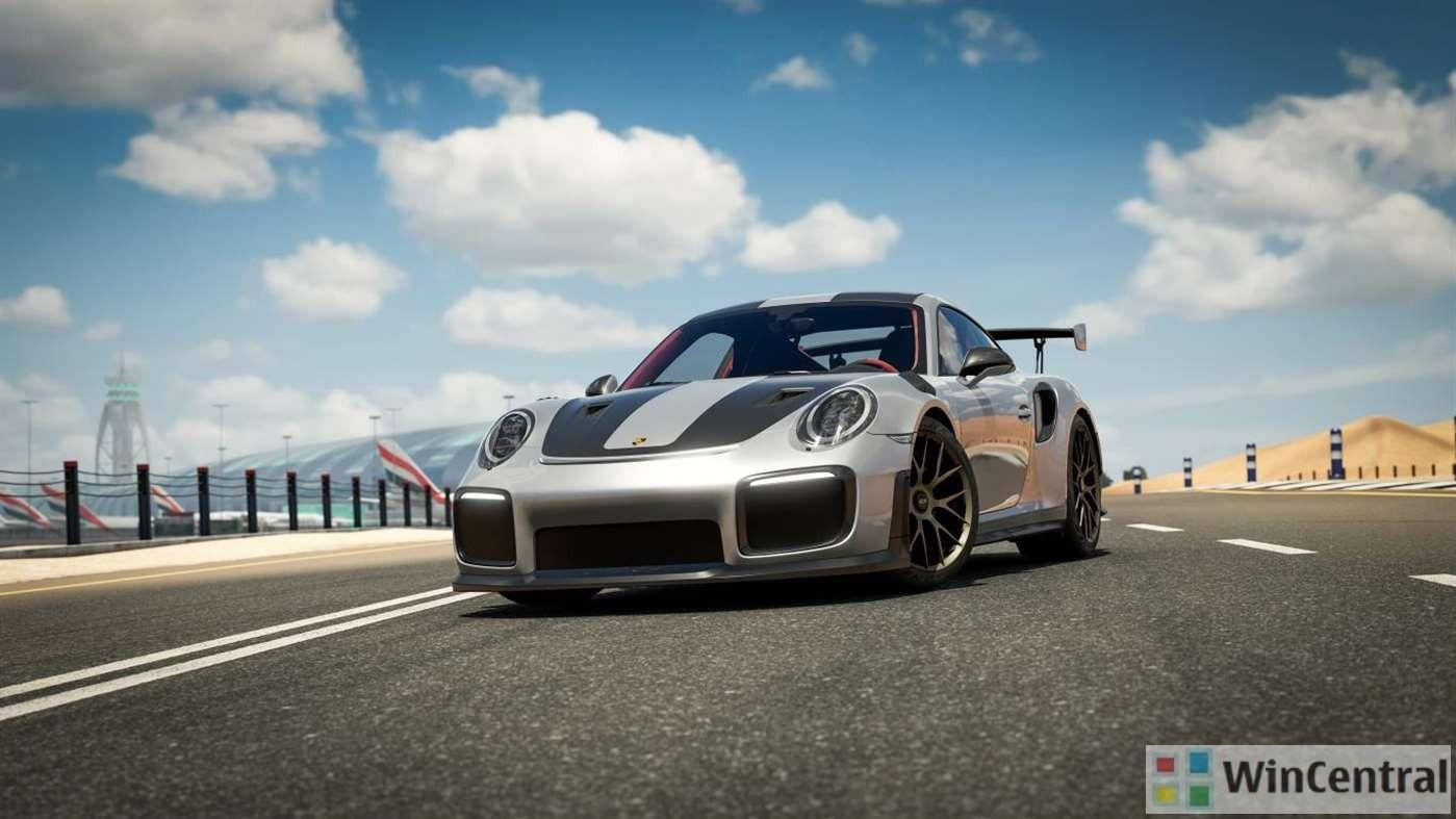 Forza 7 Black And White Porsche Car Wallpaper