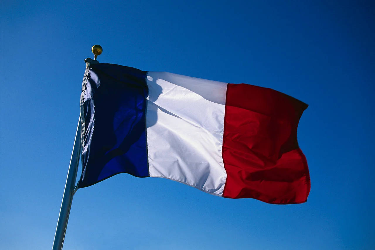 France Flag And Blue Sky Wallpaper