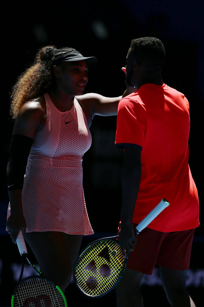 Frances Tiafoe And Serena Williams Snapshot Wallpaper