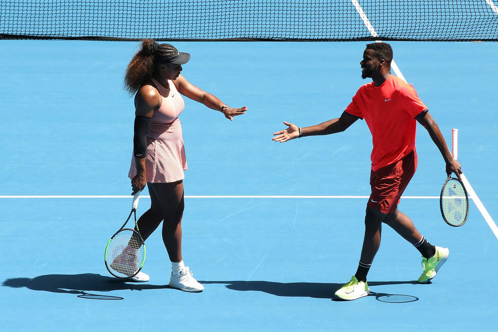 Frances Tiafoe With Serene Williams Wallpaper