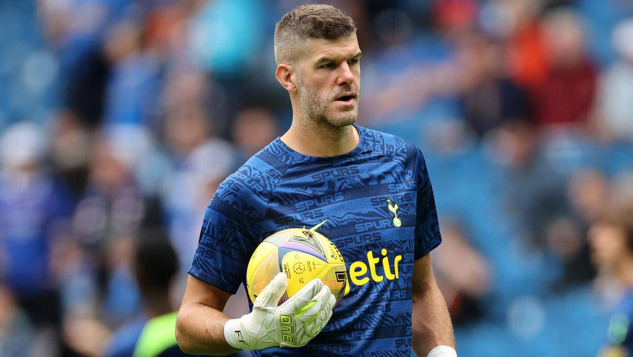 Fraser Forster Holding A Ball Wallpaper