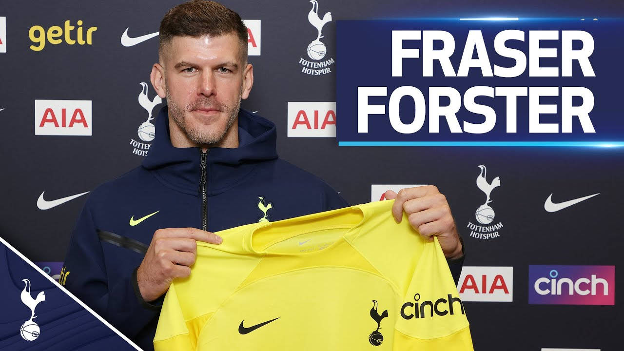 Fraser Forster Holding Yellow Jersey Wallpaper