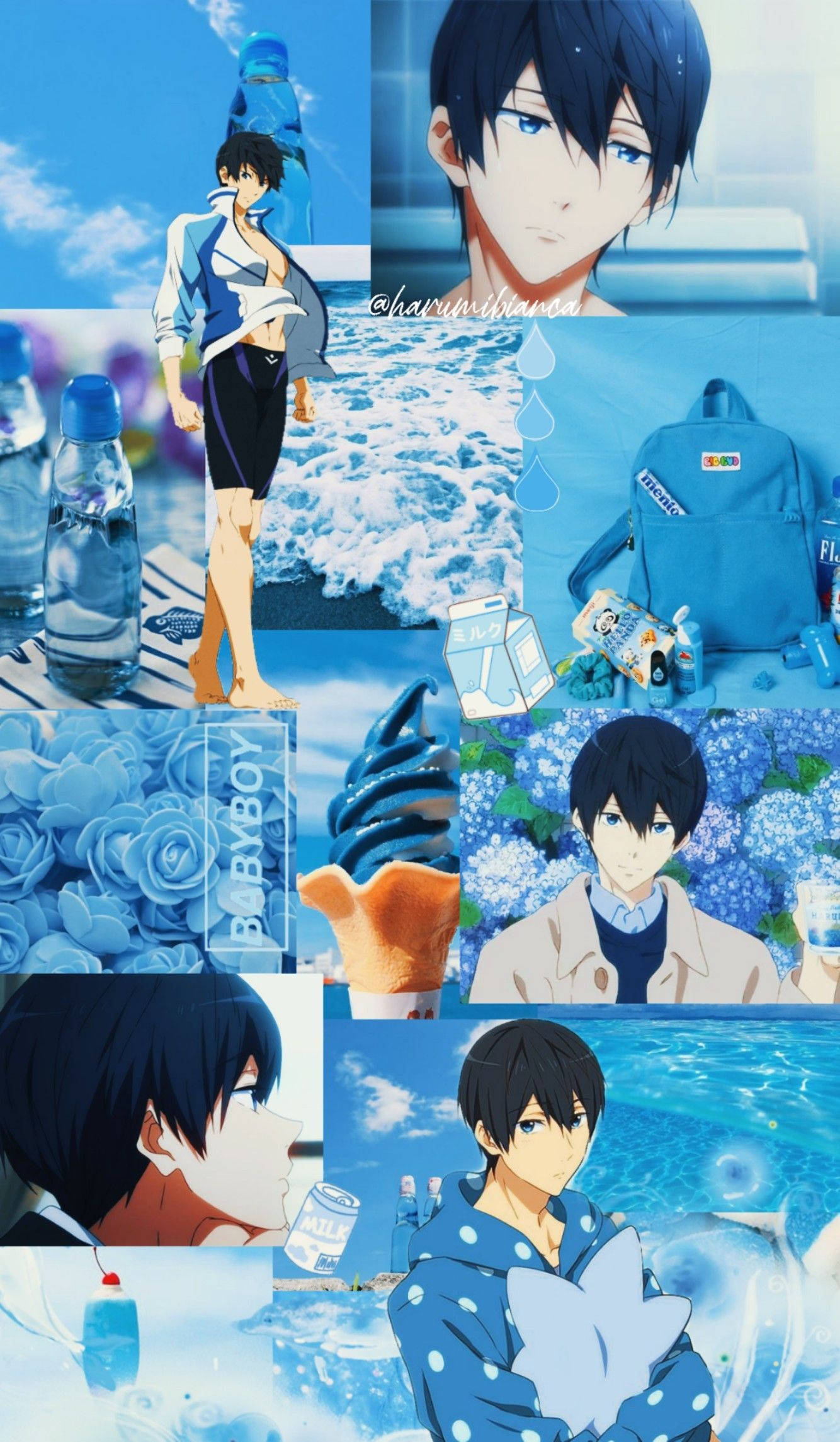 Free Anime Pfp Haruka Nanase Collage Wallpaper