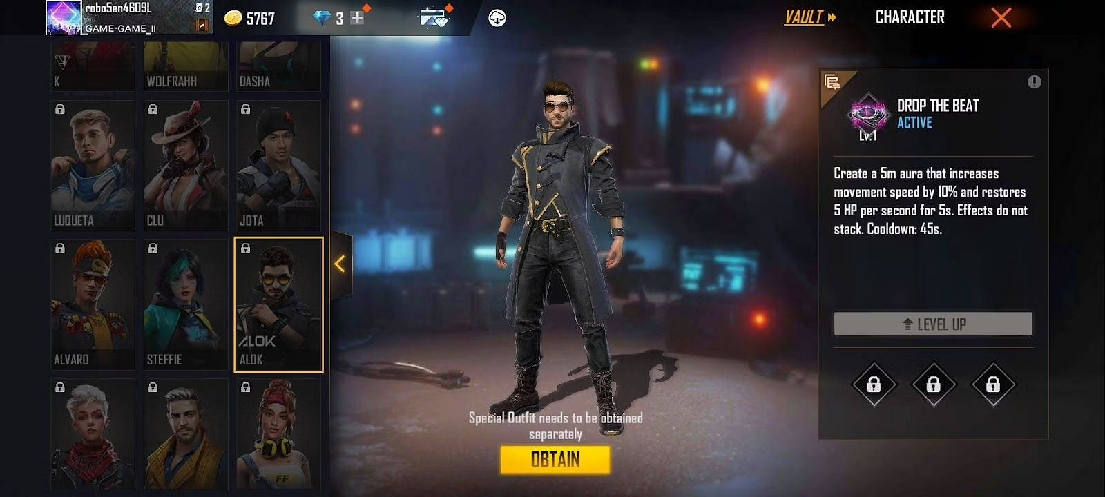 Free Fire Dj Alok In-game Still Cut Wallpaper