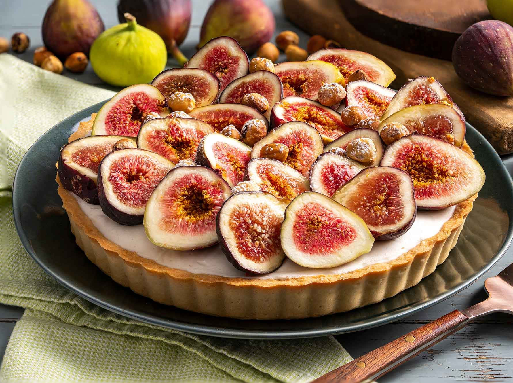 Fresh Fig Tart Dessert Photography Wallpaper