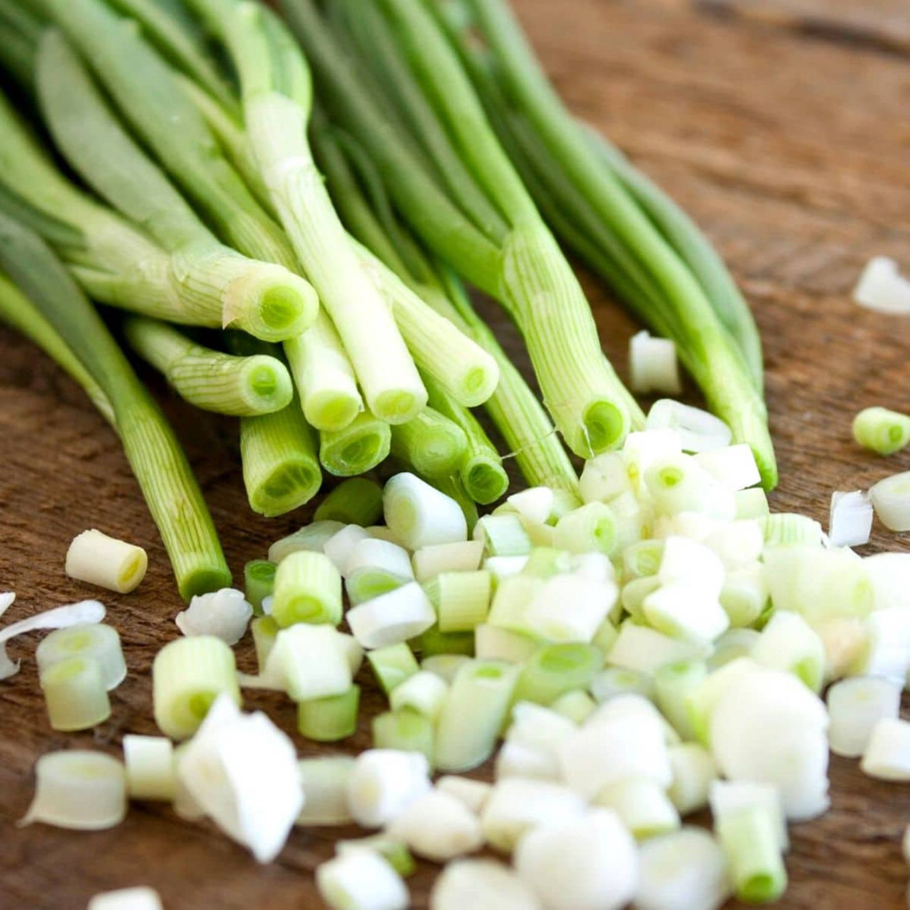 Freshly Chopped Green Onions Wallpaper