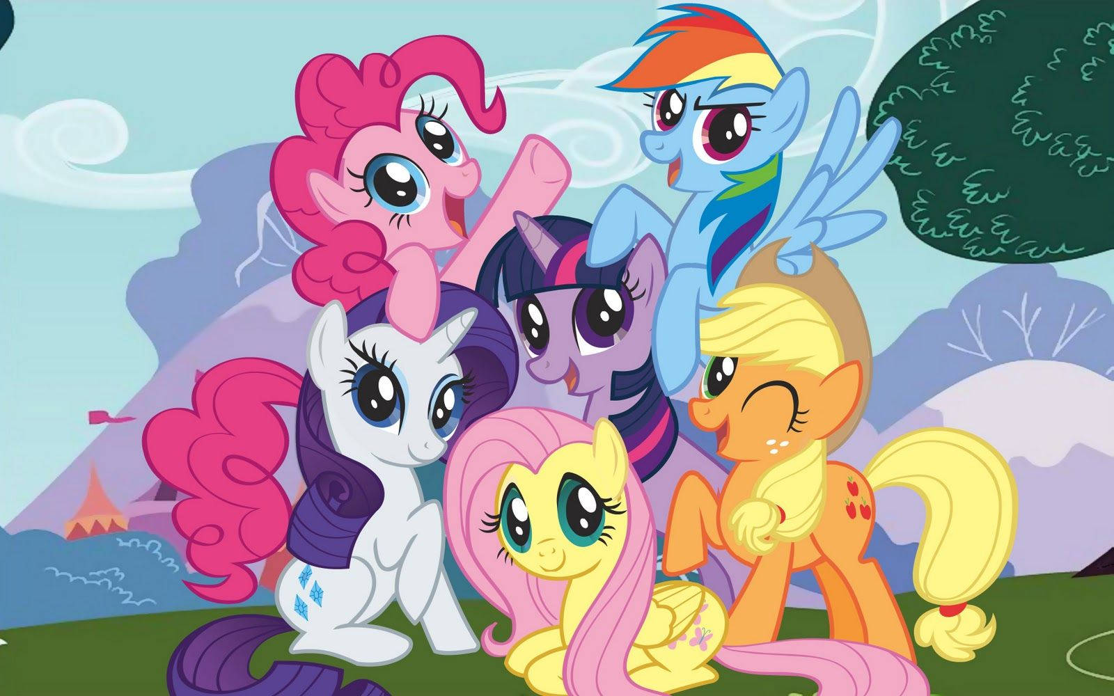 Friendship Flourishes In Ponyville Wallpaper