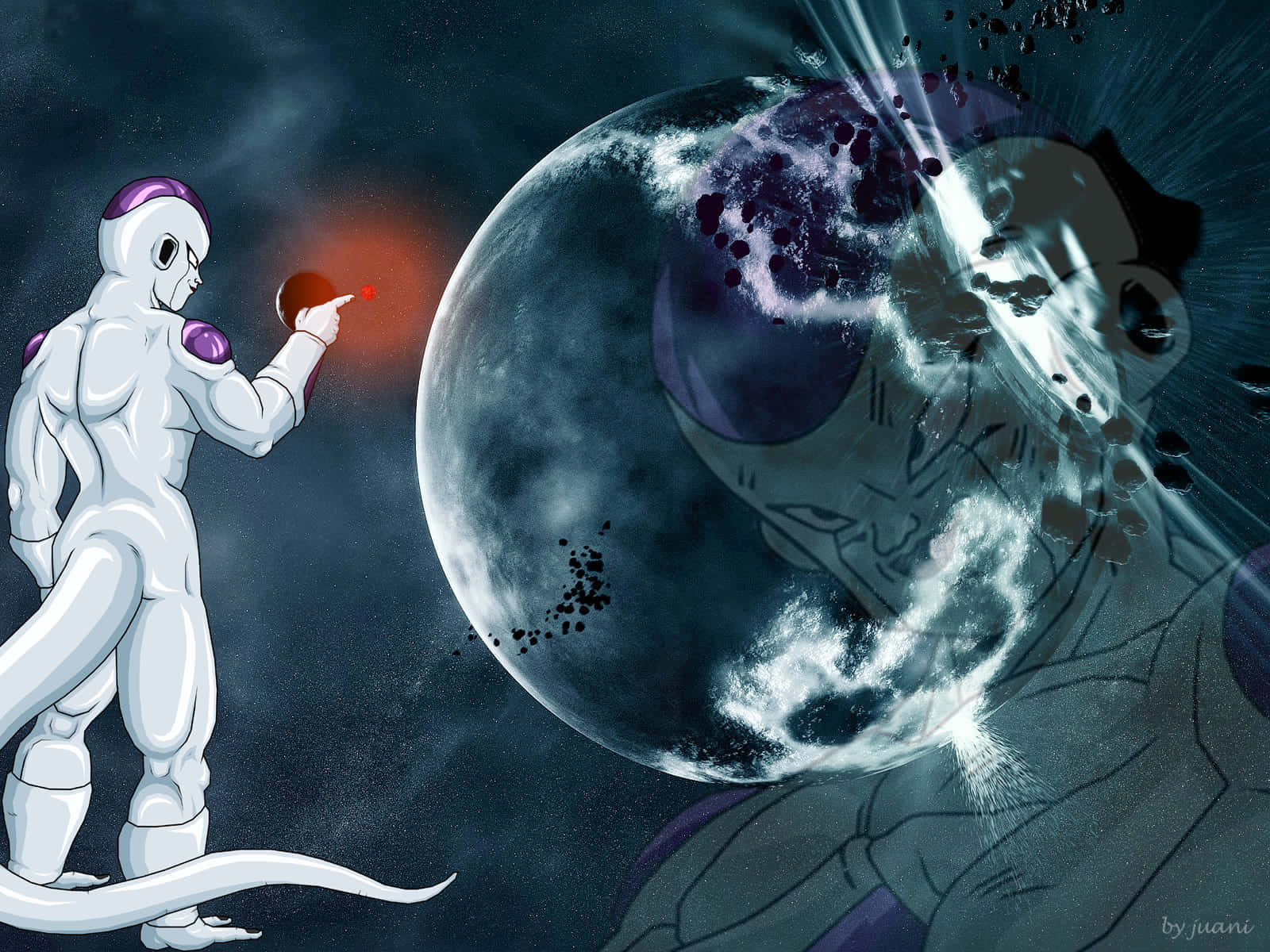 Frieza Space Moon Wallpaper