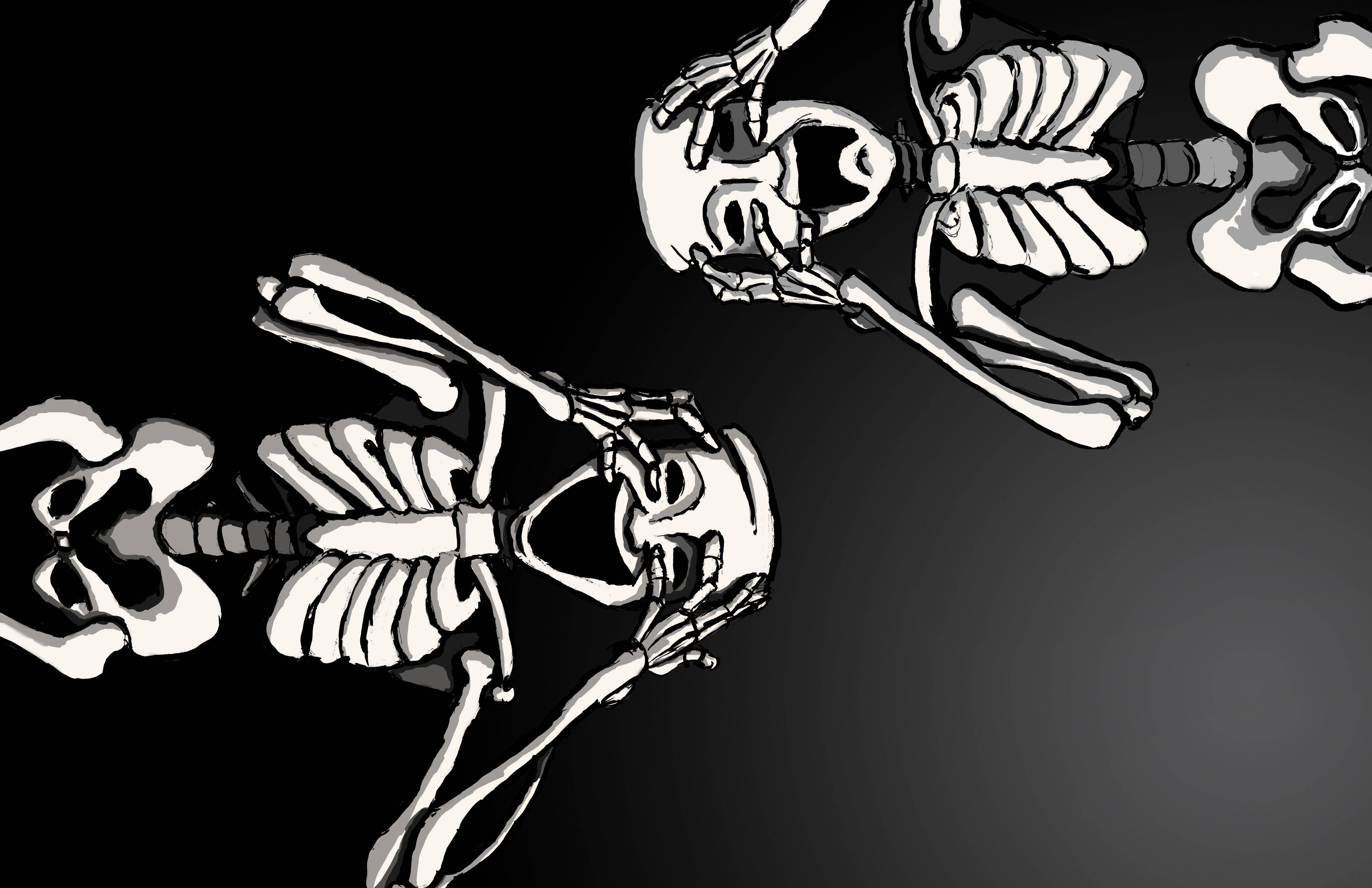 Funny And Cute Skeleton Iphone Wallpaper