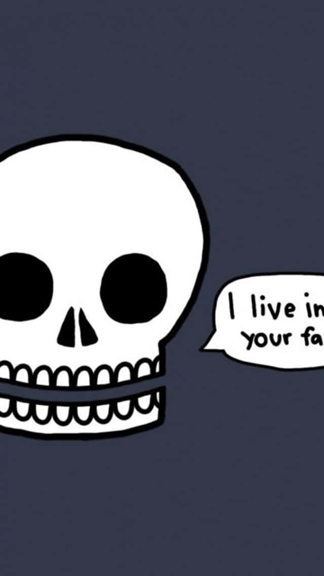 Funny Clean Skull Art Wallpaper