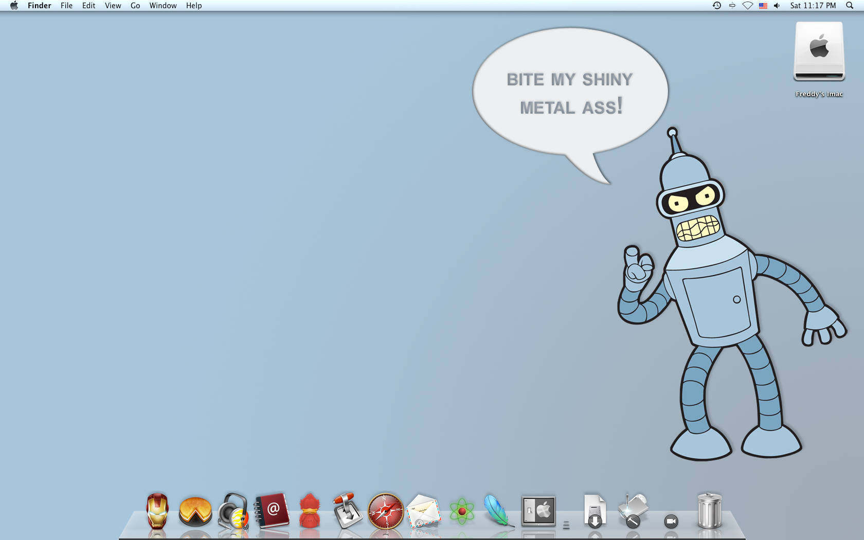 Futurama Bender With Text Bubble Wallpaper