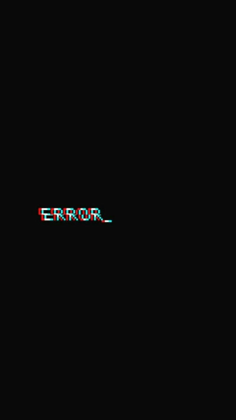 Futuristic Hype Error Message Display Wallpaper