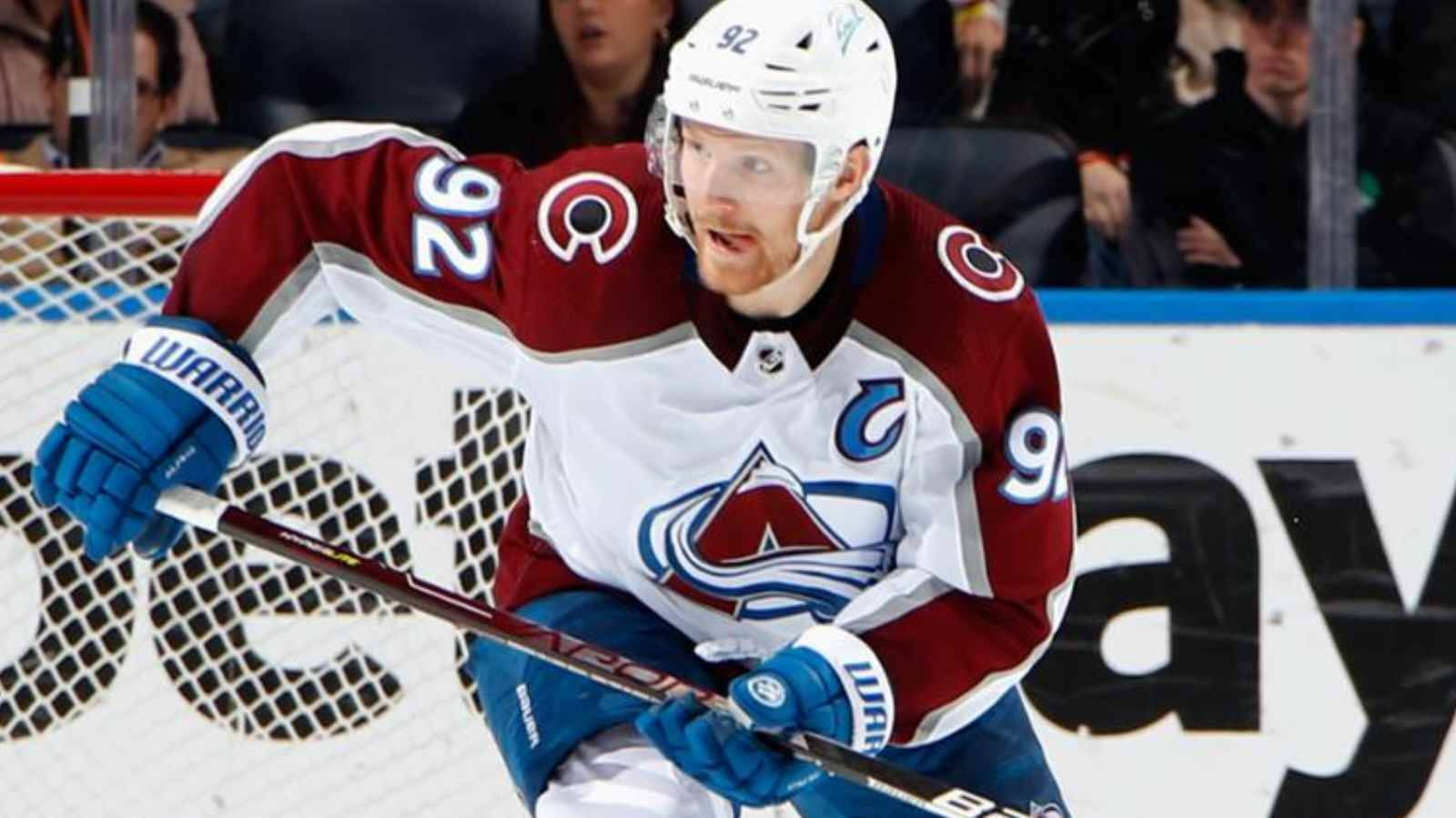 Gabriel Landeskog Gliding On Ice Wallpaper