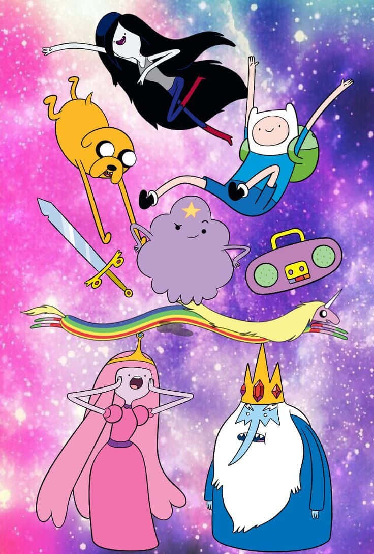 Galaxy Adventure Time Iphone Wallpaper