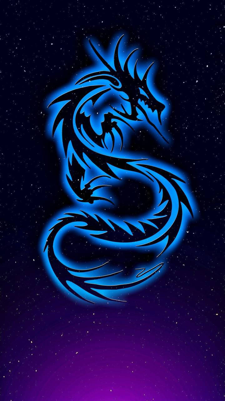 Galaxy Dragon Tribal Design Wallpaper