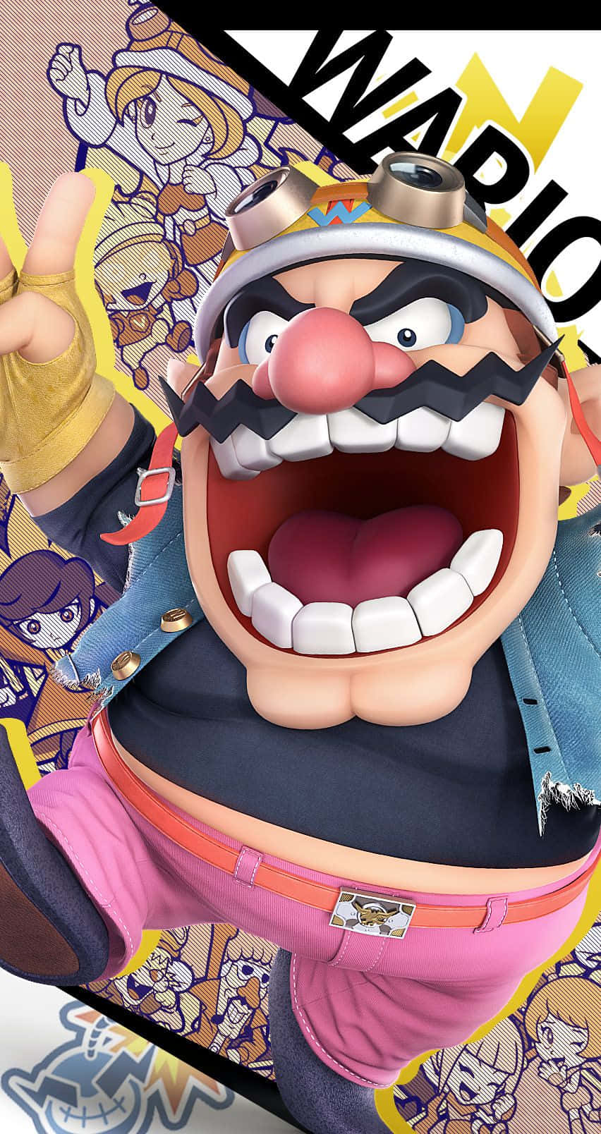 Gamer's Delight - Wario In Action! Wallpaper