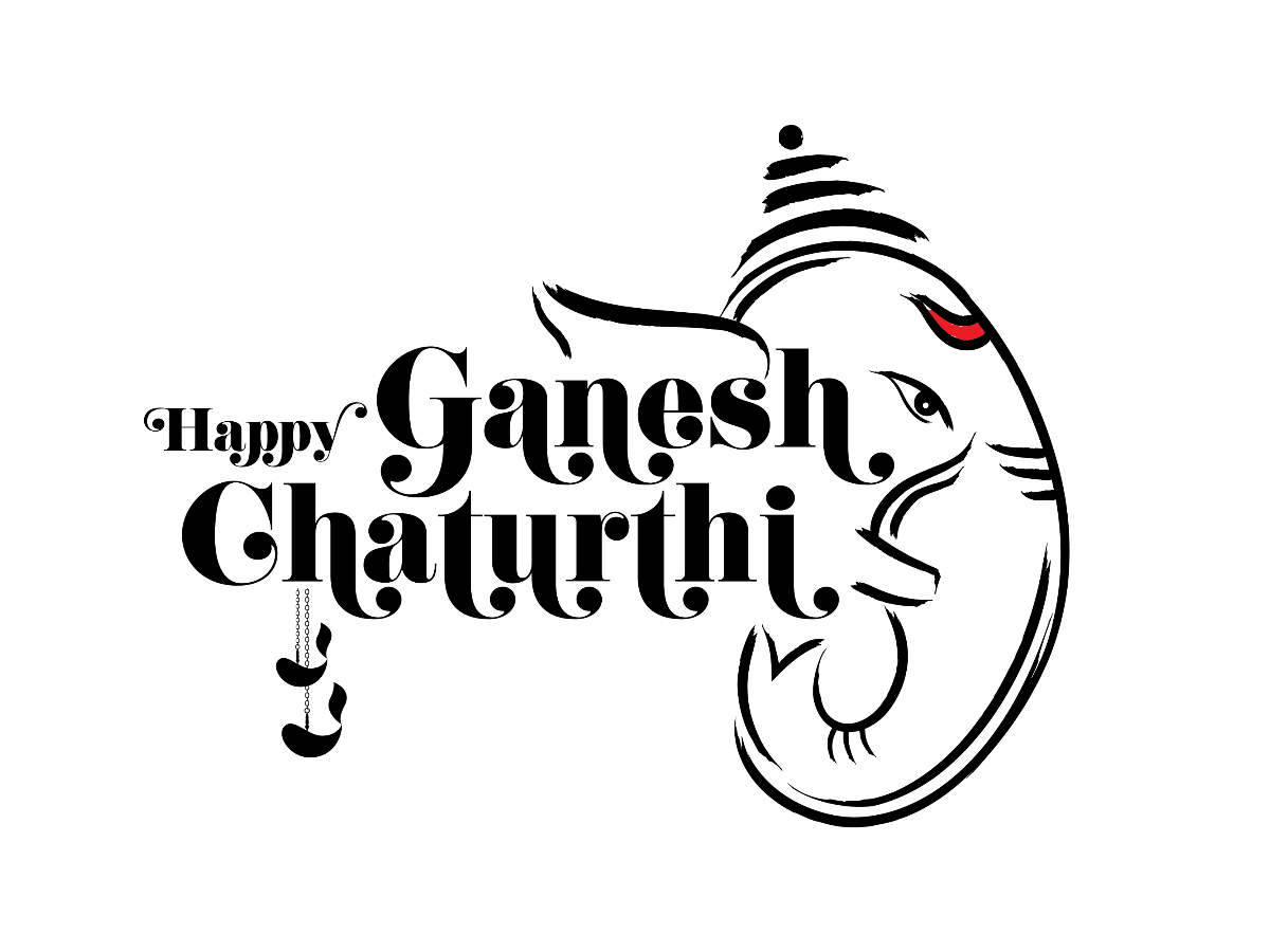 Ganesh Black And White Religious Festival Wallpaper