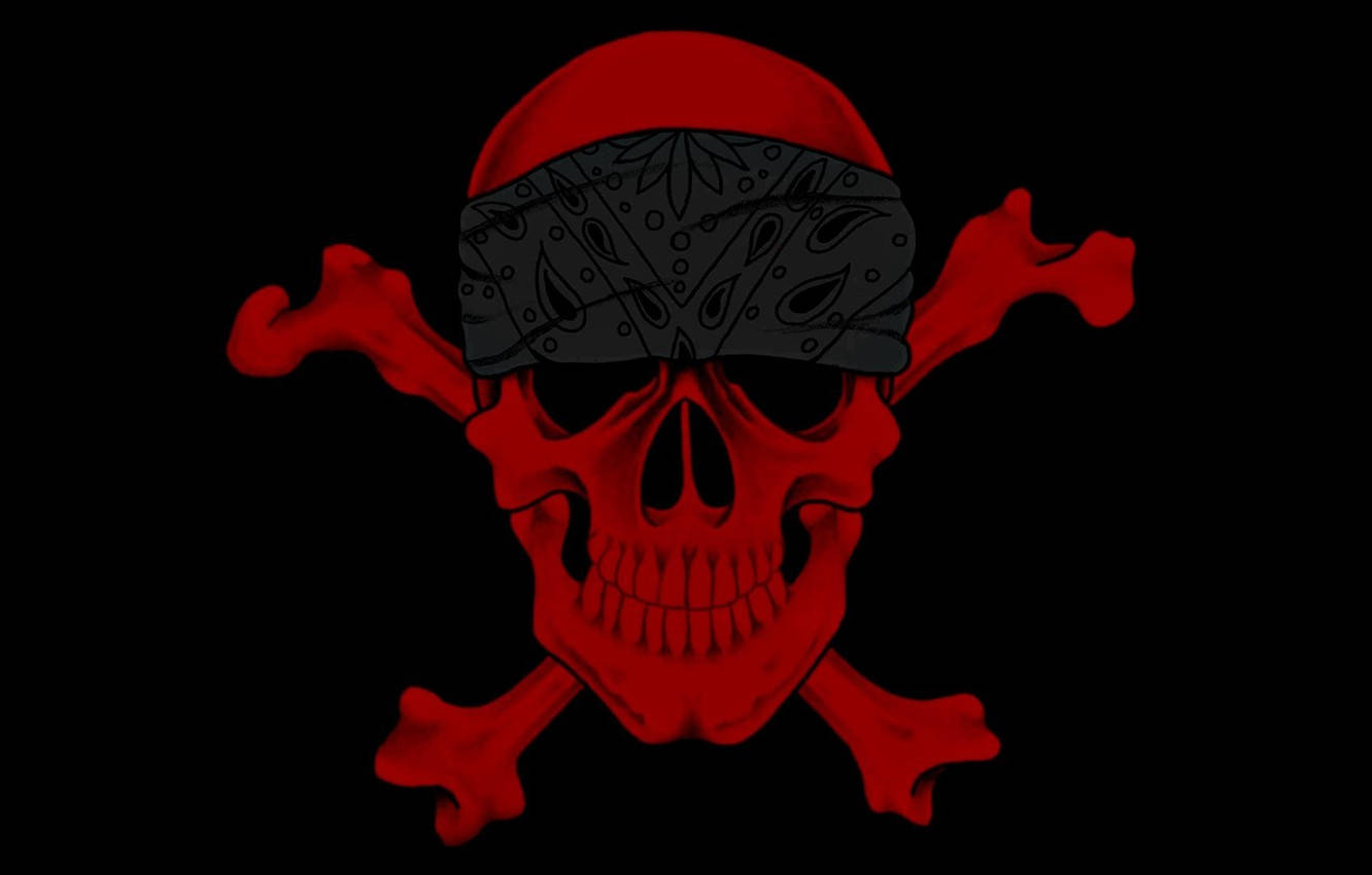 Gangster Skeleton With Handkerchief Wallpaper