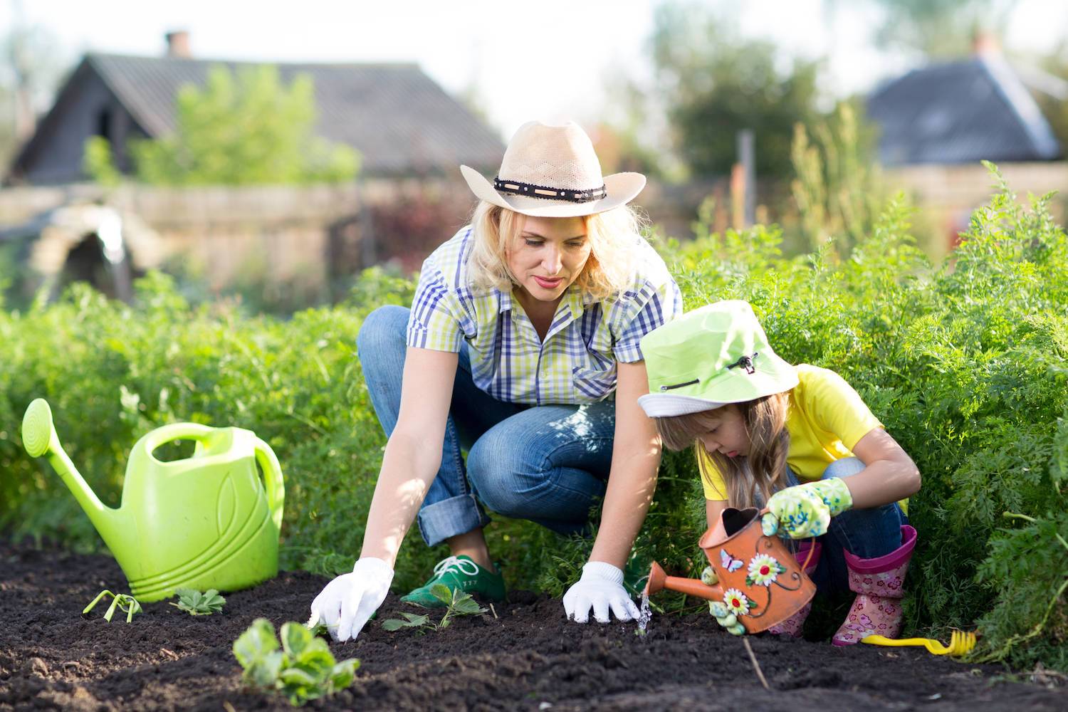 Gardening Guidance From Mother To Daughter Wallpaper