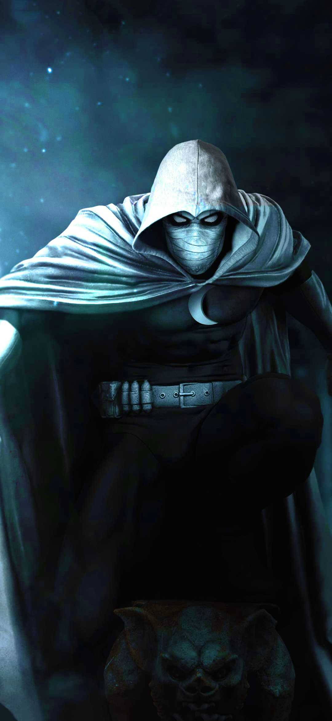 Gargoyle And Moon Knight Phone Wallpaper