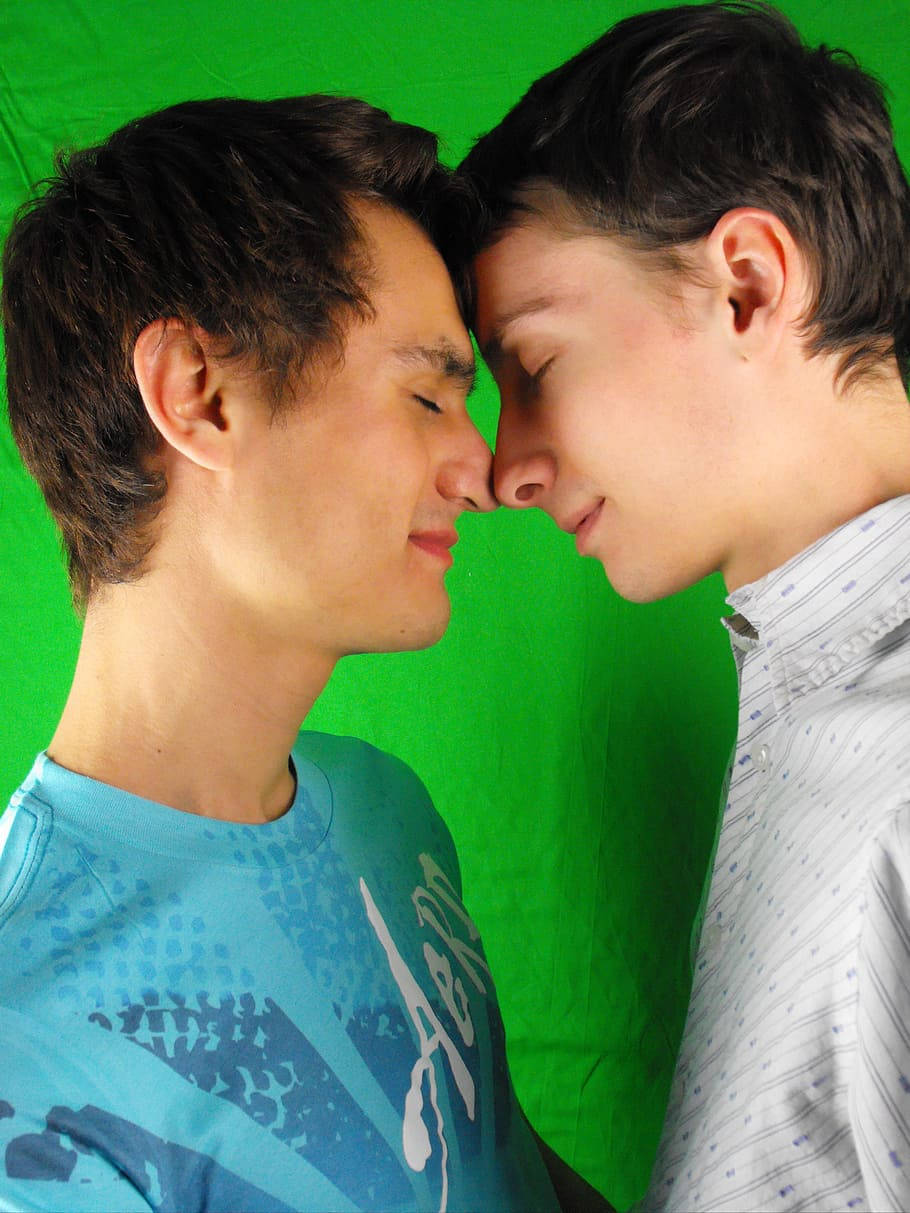 Gay Boy Nose Touch Wallpaper