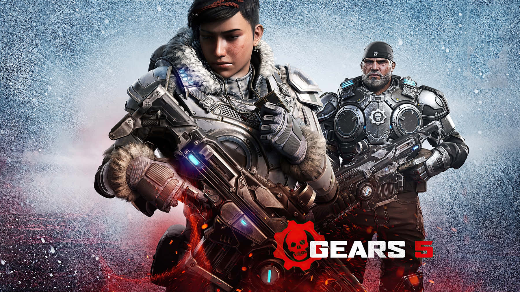 Gears Of War 5 Kait Diaz And Marcus Fenix Wallpaper