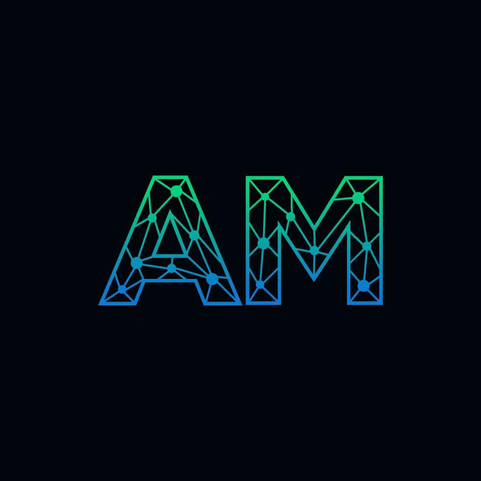 Geometric A M Letter Design Wallpaper