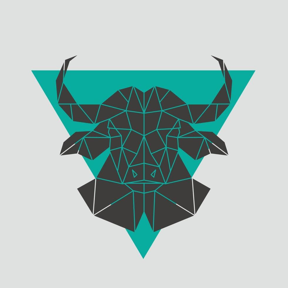 Geometric Buffalo Head Wallpaper