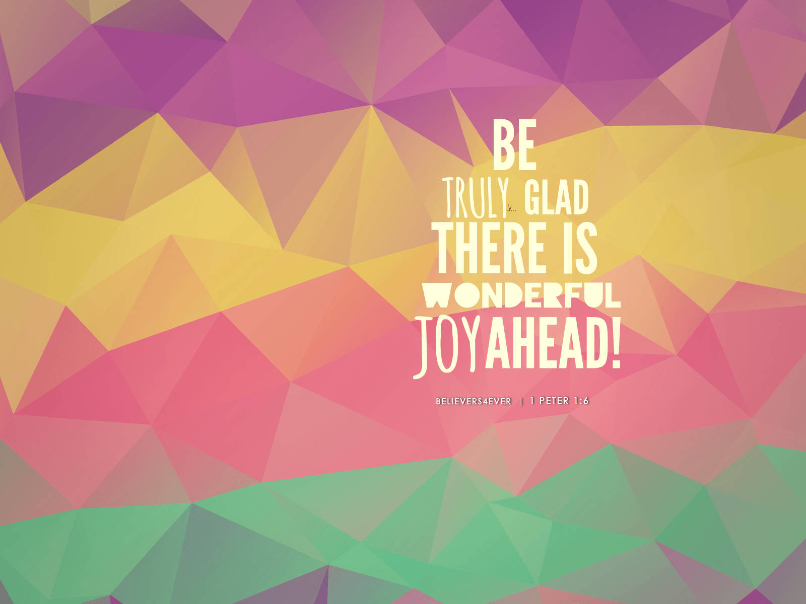 Geometric Joy Quote Wallpaper