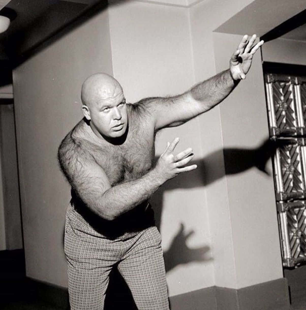 George Steele Extending Hand Pose Wallpaper