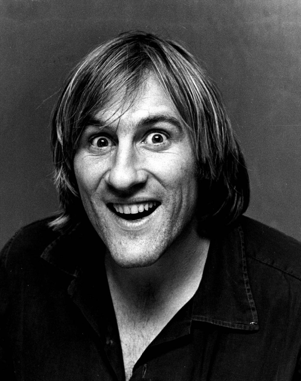 Gérard Depardieu Black And White Funny Face Wallpaper