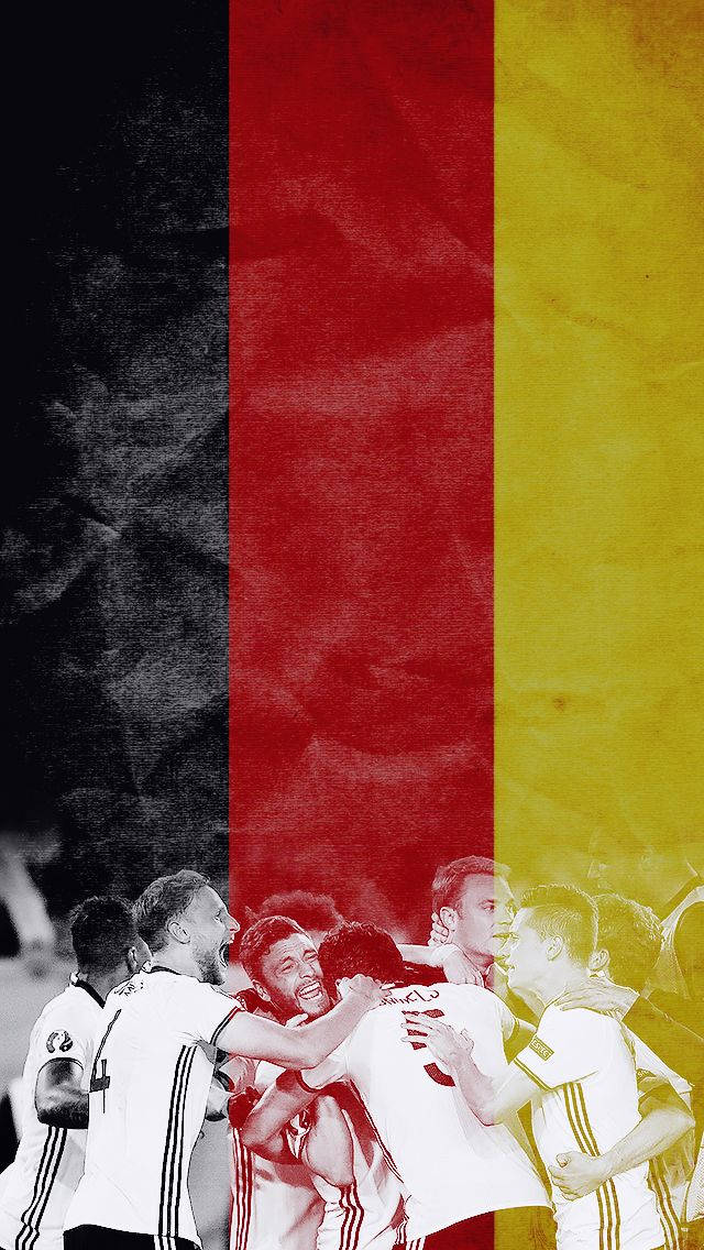 Germany National Football Team On Vertical Bands Wallpaper