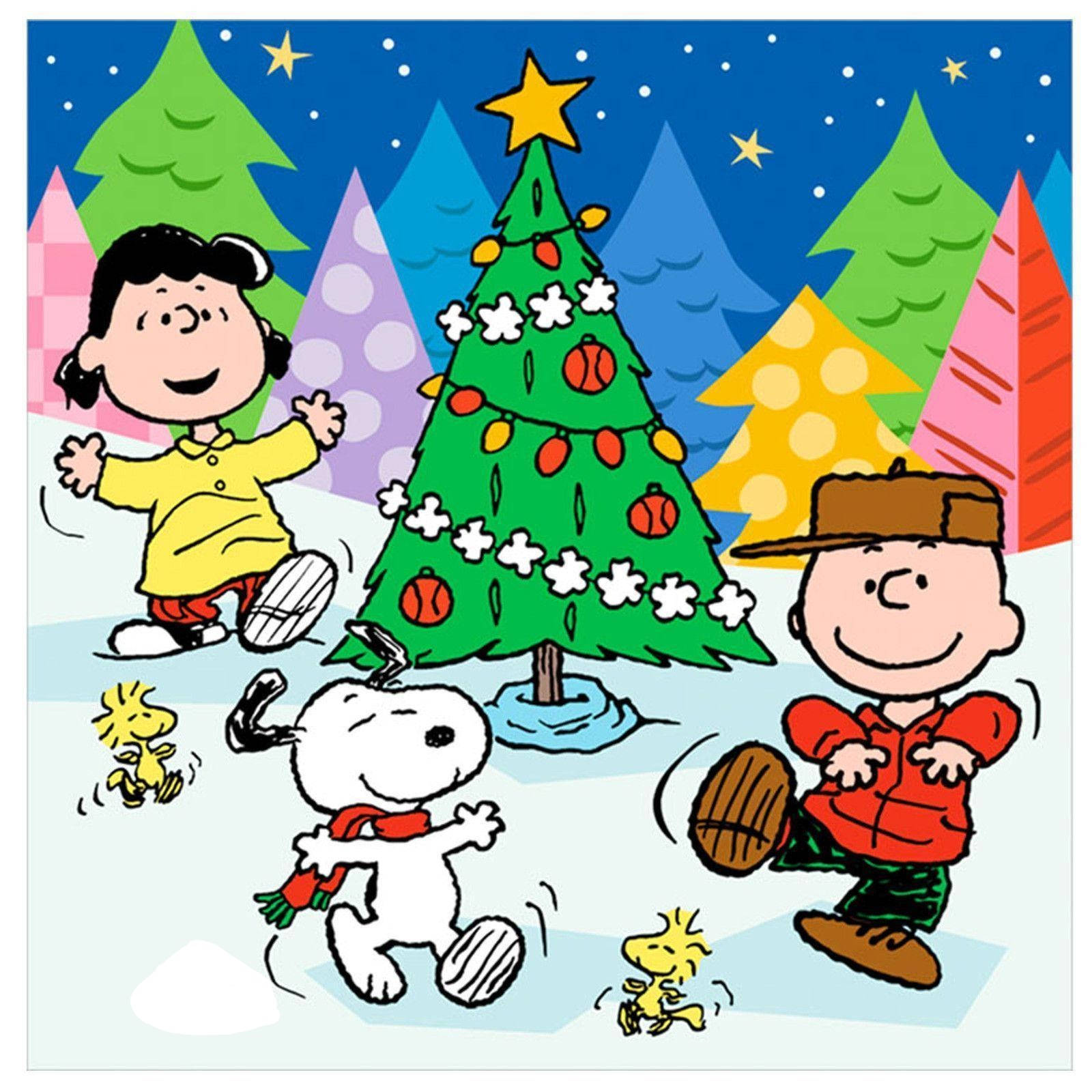 Get Into The Christmas Spirit With This Festive Snoopy Christmas Iphone Wallpaper Wallpaper