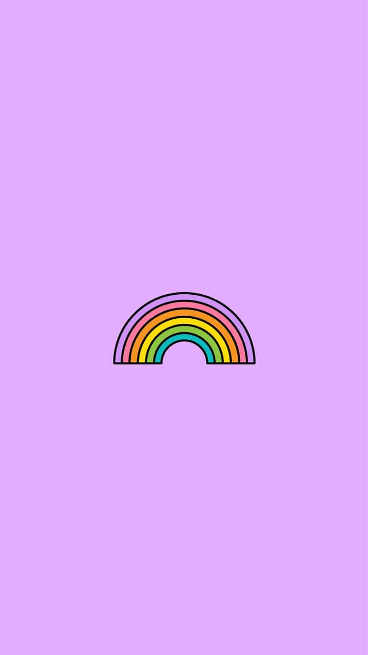 Get Ready For A Joyful Journey With Aesthetic Rainbow Mobile Wallpaper