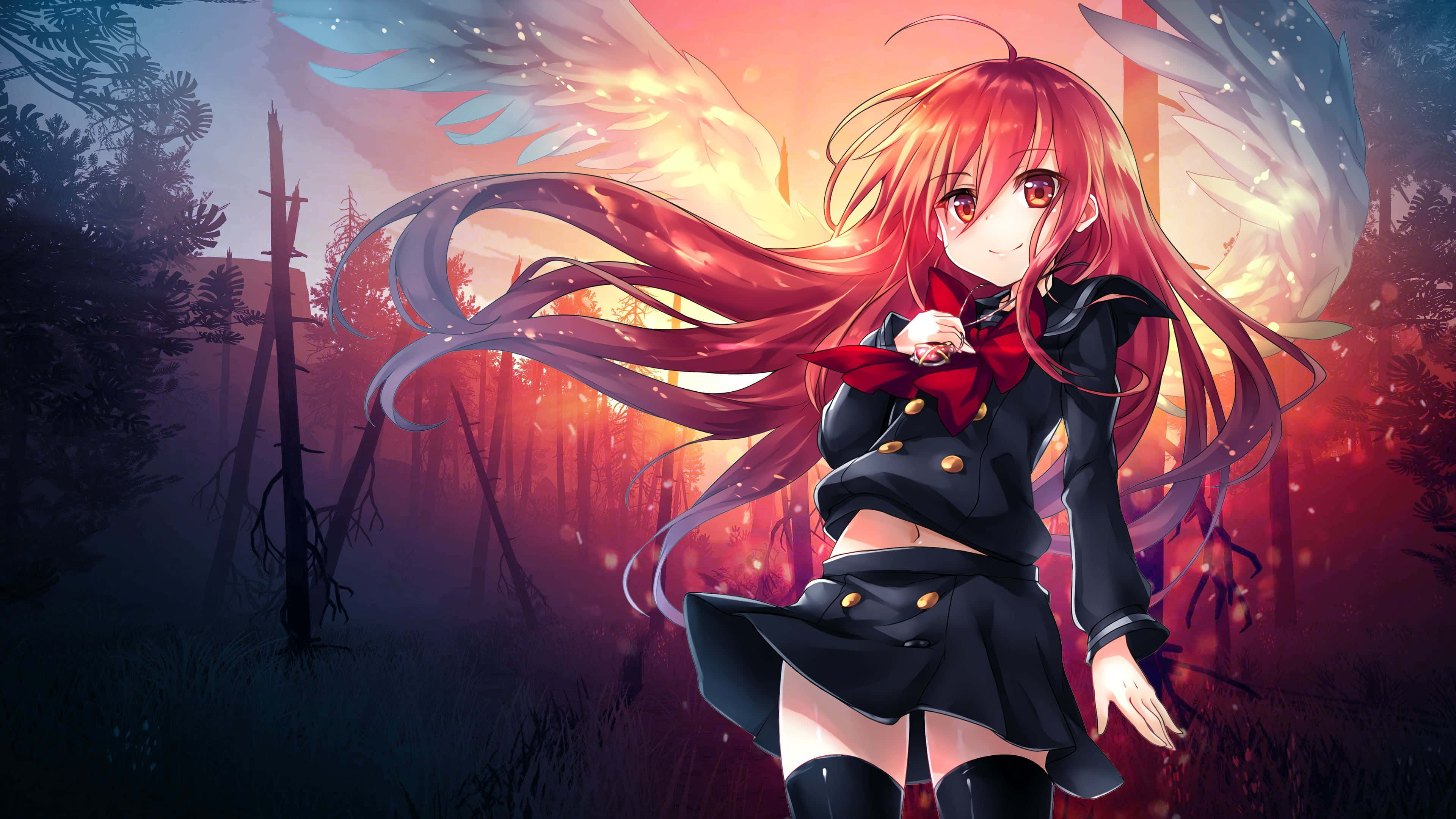 Get The Best In Gaming With A Red Aesthetic Anime Laptop Wallpaper