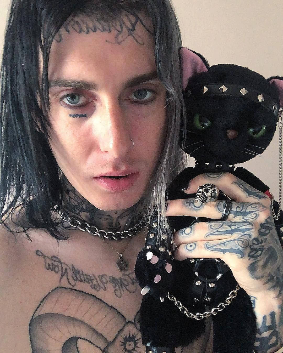 Ghostemane Black Cat Plushie Wallpaper