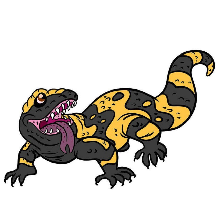 Gila Monster Cute Cartoon Wallpaper