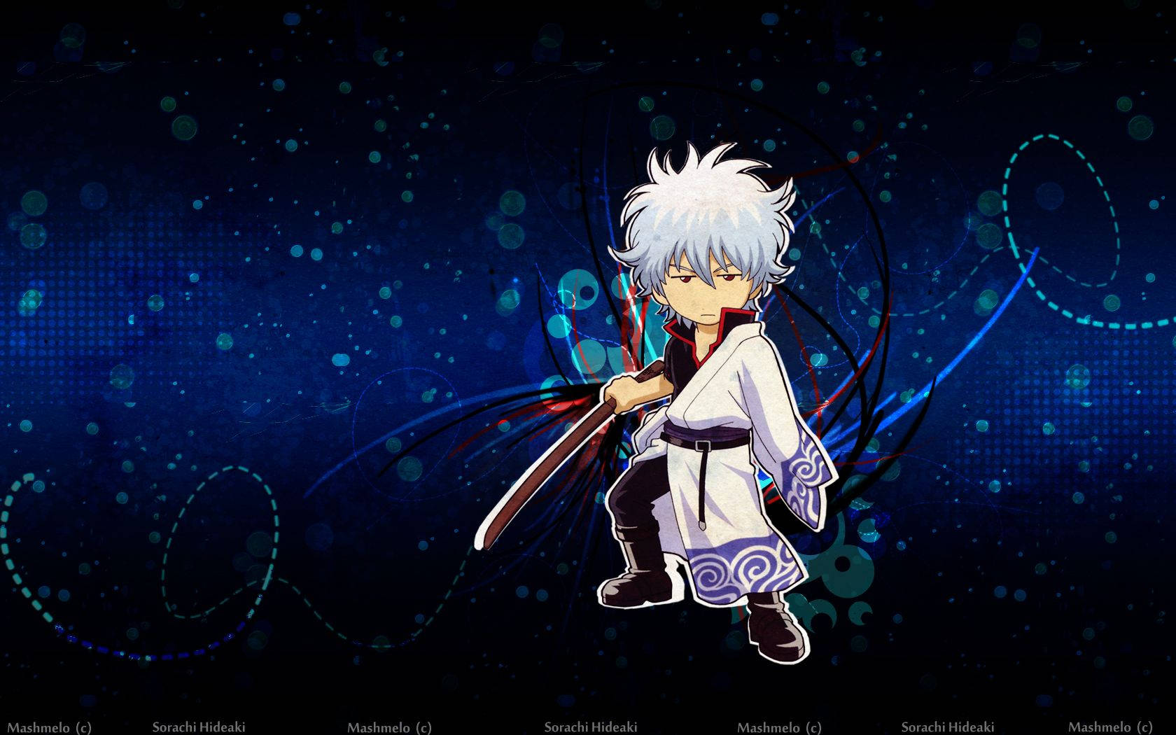 Gintama Chibi Gintoki With Sword Wallpaper