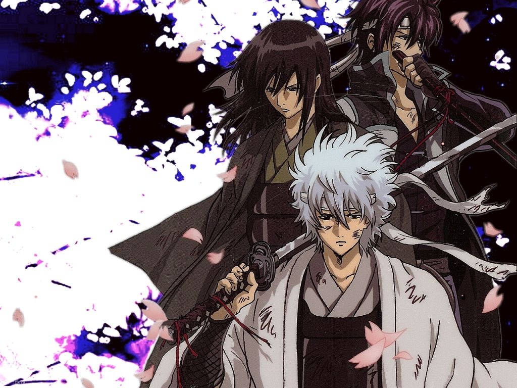 Gintama Gintoki Kotaro And Shinsuke Wallpaper