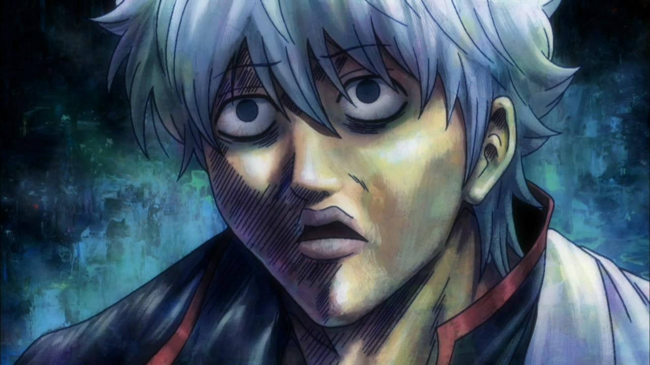 Gintama Gintoki With Dreadful Face Wallpaper