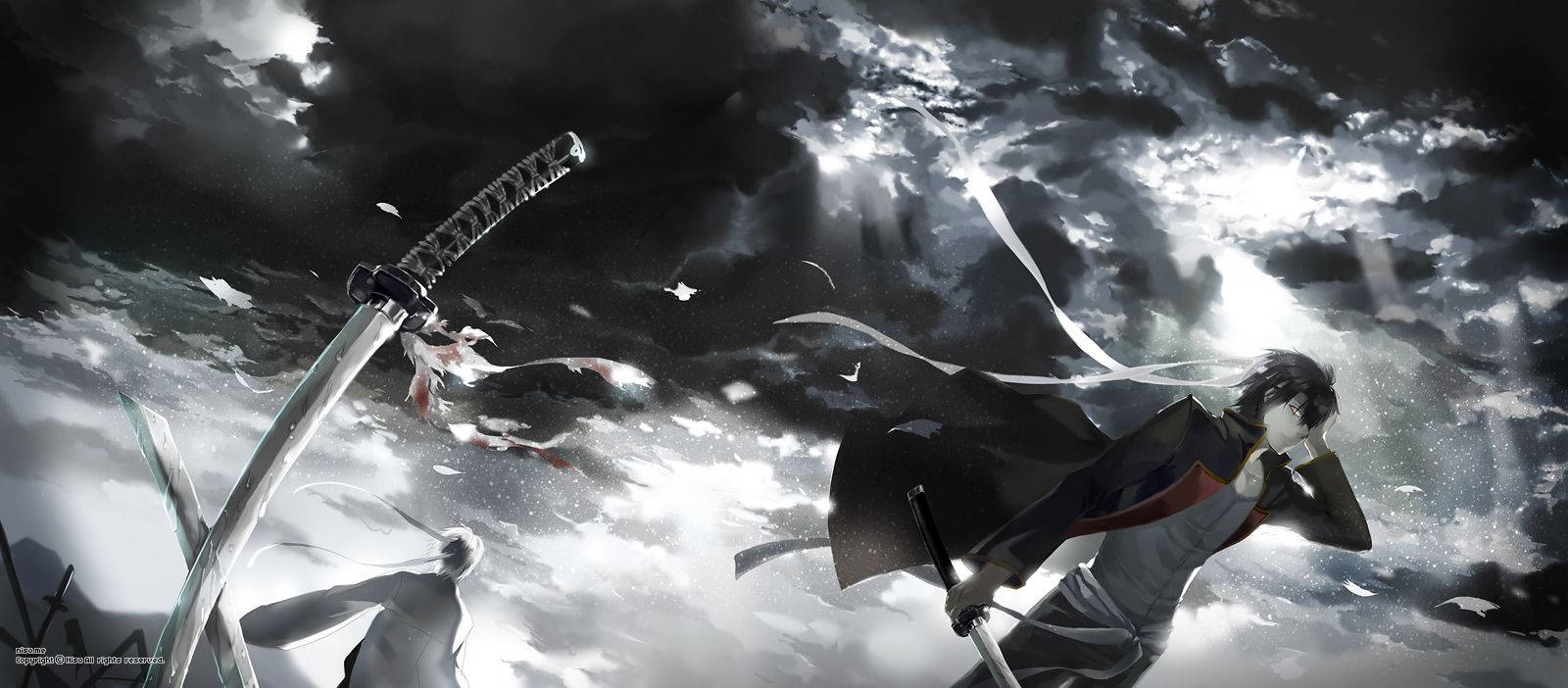 Gintama Shinsuke Takasugi At Battlefield Wallpaper