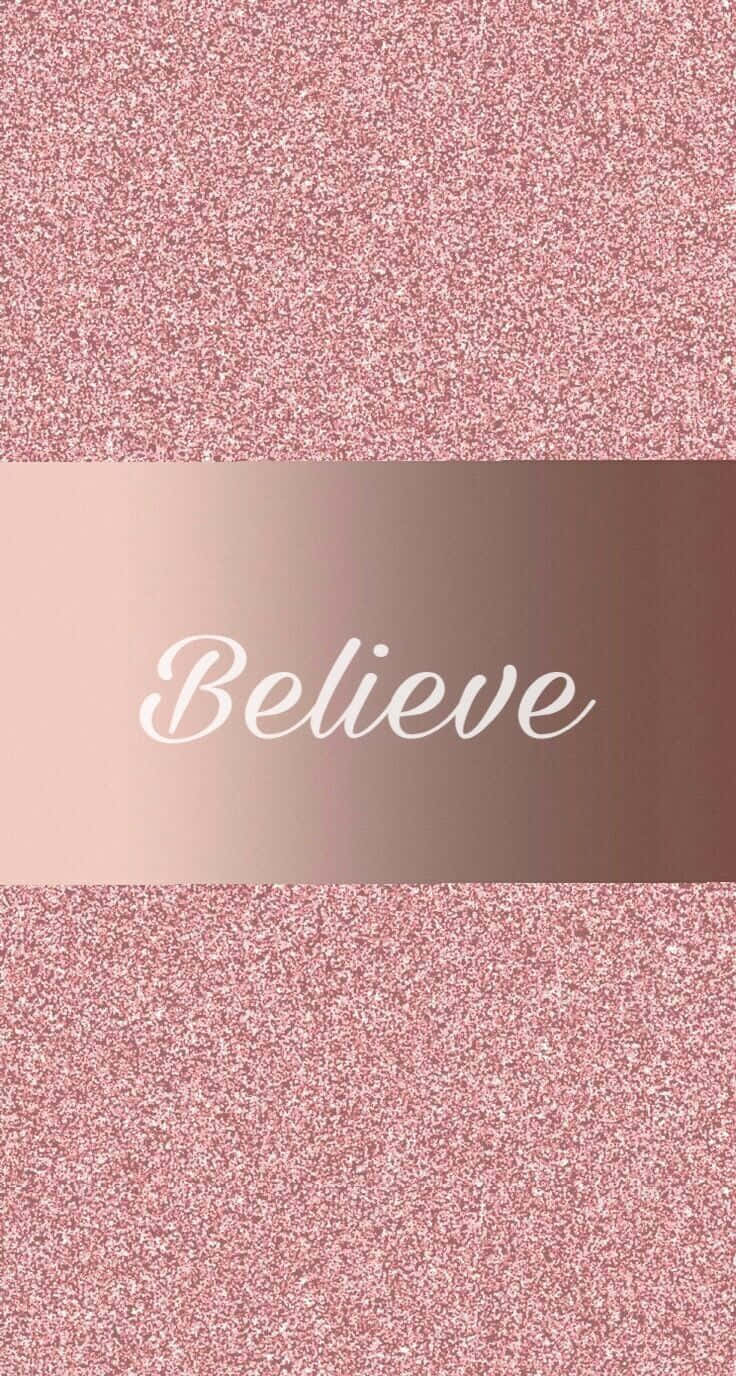 Girl Rose Gold Believe Wallpaper