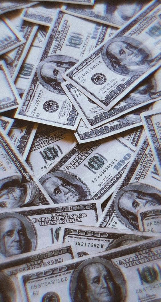 Girly Money Pile Iphone Wallpaper